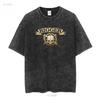 Mens rigger skull crossbones T Shirt Crane rigging short sleeve tee Hoist 2 sided Derrick riggers badge vintage Washed