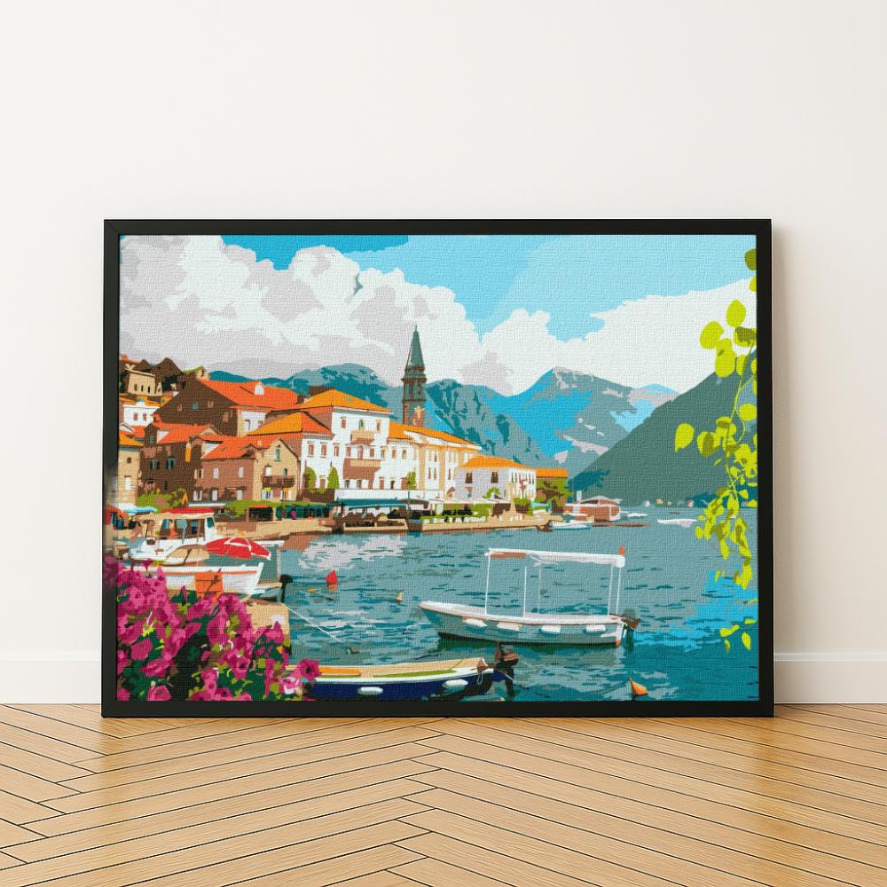 Malowanie Po Numerach Z Ramą Obrazy Do Malowania - Letni Krajobraz 50X40 Cm