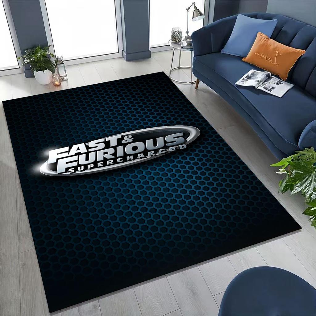 Alfombra Decorativa Rápida y Furiosa X Dominic Art para Dormitorio Sala de Estar Sofá Hogar Felpudo, Alfombrilla de Suelo Grande Antideslizante para Niños