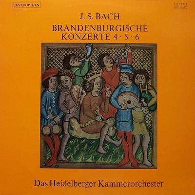 LP Record JOHANN SEBASTIAN BACH HEIDELBERGER  Brandenburgische Konzerte 4  5  6 SM91920 Sastruphon Germany Classical Used
