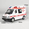 White Ambulance Medical Vehicles Toys 1/36 Alloy Diecast Car Model with Light&Sound