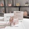 Pink High-end Handbag New Commuter Embossed Small Square Bag for Women