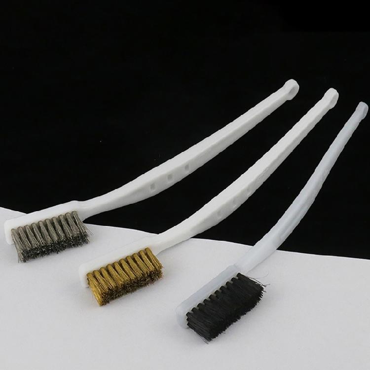 Medium Hard Bristle Brush Ergonomic Handle Not Slip Handle Brush for Gentle Polishing & Maintenance of Collectible Items
