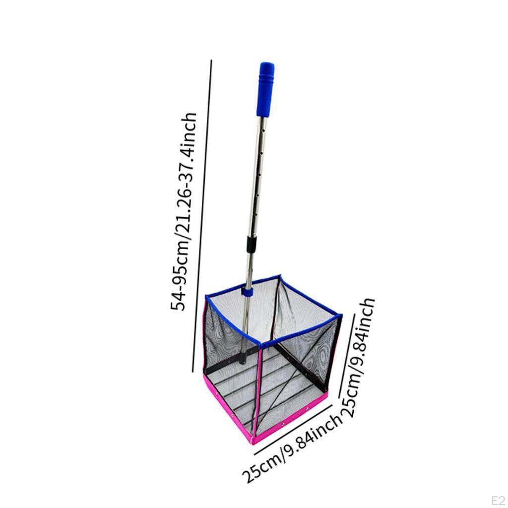 Pickleball Ball Retriever Grabber Basket, 20 Balls Capacity Collector Picker Container