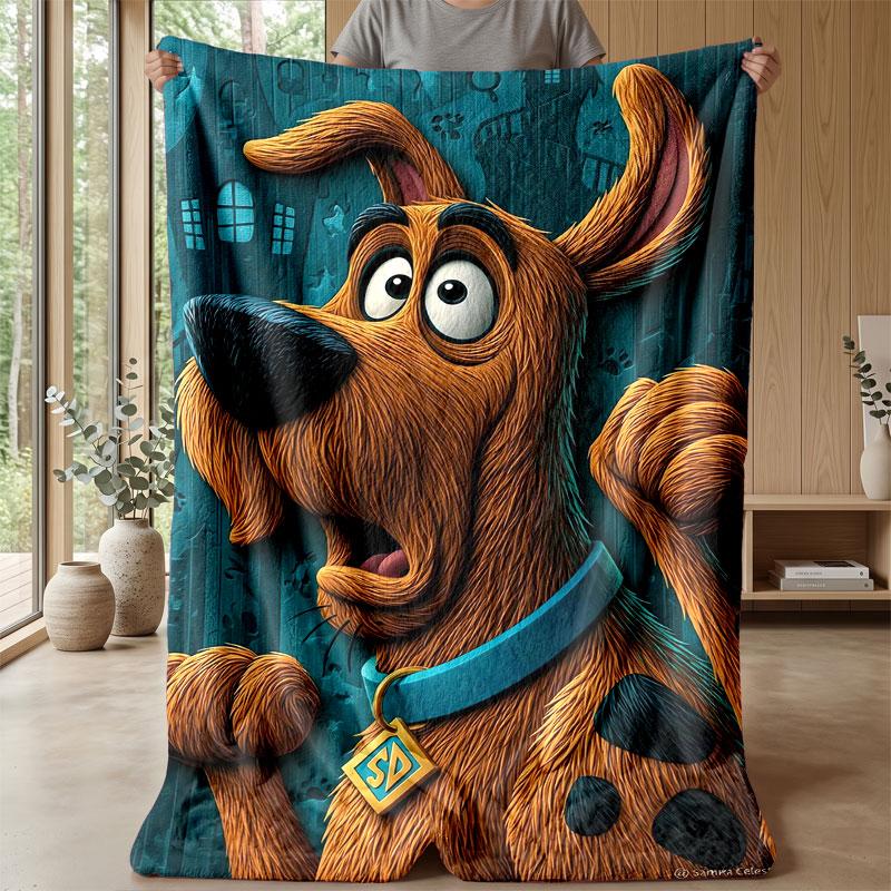Soft Flannel Blanket Lightweight Cozy Bedroom Living Room CoverScooby-Doo