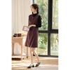 XWI Women's Two-Piece Suede Vest Dress & T-Shirt Set
