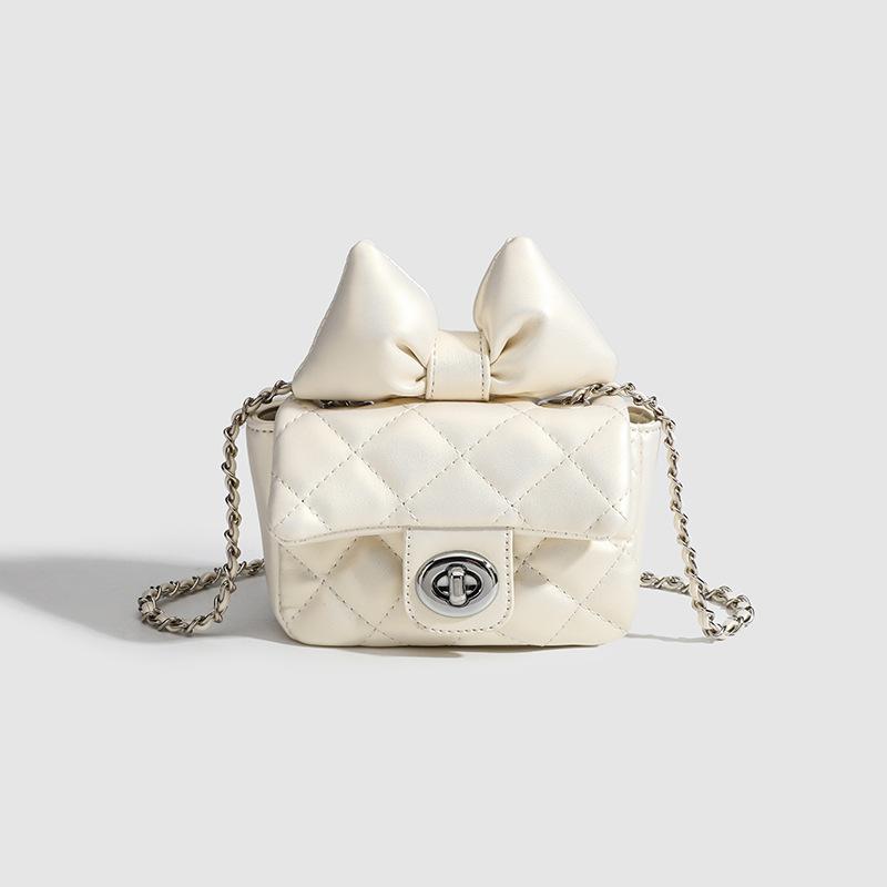 Fashion Small Square Bag Summer Ballet Sports Style Bow Small Fragrance Style Mini Crossbody Bag Woman