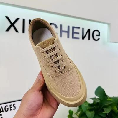 Fashion New In Canvas Summer Sneakers Male Work Footwear Offer Promotion Designer Luxury Slip-ons Adults Sale On Men's Vulcanize Shoes