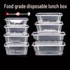 LDVEP Disposable Square Plastic Food Containers with Lids