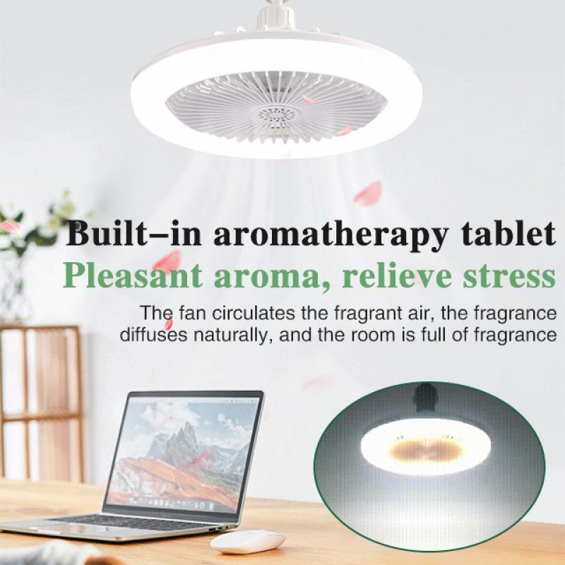 Home Intelligent Remote Control Led Bedroom Light Inverter Invisible Ceiling Fan Light Aroma Lamp