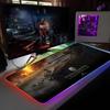 HD W-World Of T-Tanks Mouse Pad RGB Backlit Mouse Pad Laptop Mouse Pad Laptop Gamer Computer Desk Gaming Accessories