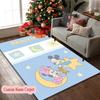 [Mickey Minnie Mouse Area Carpet] Easy Maintenance Chair Rug for Conference Room Use, Customize Name Floor Mat