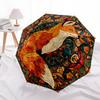 1 PC Automatic Folding Umbrella - Fox Pattern, Portable & Foldable Design with 8 Ribs, Christmas Birthday Gifts