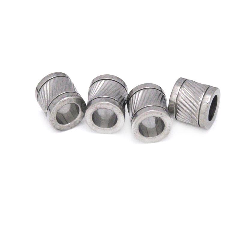 5PCS Metal Spacer Beads Gold Plated Stainless Steel Loose Beads Tube Big Hole for DIY Bracelet  Jewelry Making Accessoies