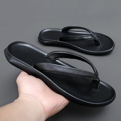 Fashion Flip Flop Genuine Leather Men Slippers Summer New Brand Man Designer Beach Flip-flops Light Comfortable Men's Shoes