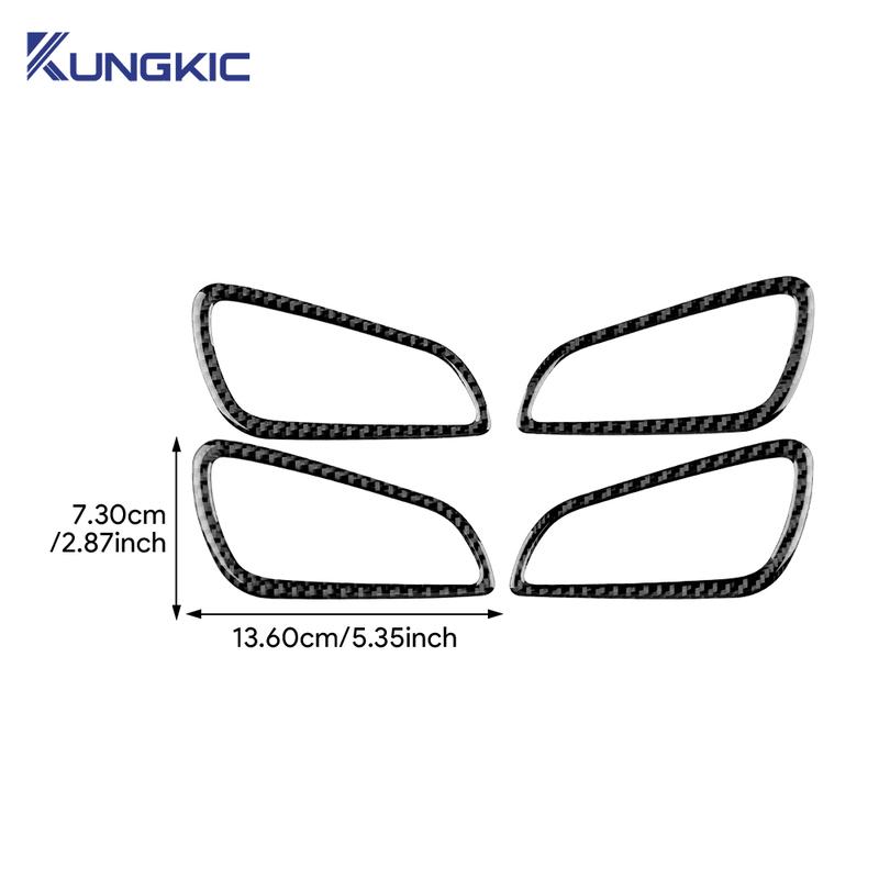 For Ford Focus SE ST Ecoboost 2012 2013 2014 Real Soft Carbon Fiber Sticker LHD RHD Car Door Handle Frame Panel Trim Accessories