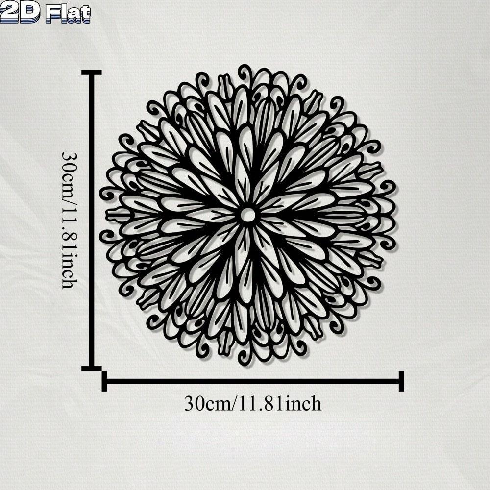 Intricate Mandala Metal Wall Art, Rust-Resistant Iron Zen Decor for Indoor/Outdoor & Holiday Gift