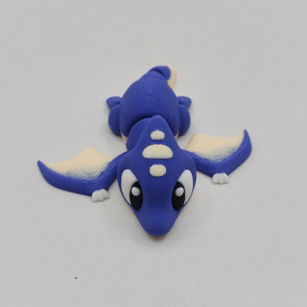 

3D Printed Articulated Baby Toy Cute Flexi Figure with Movable Joints, Fidget Toy for Kids, Birthday Gift, Desk Decor, Keychain Accessory Pterodactyl(6cm)