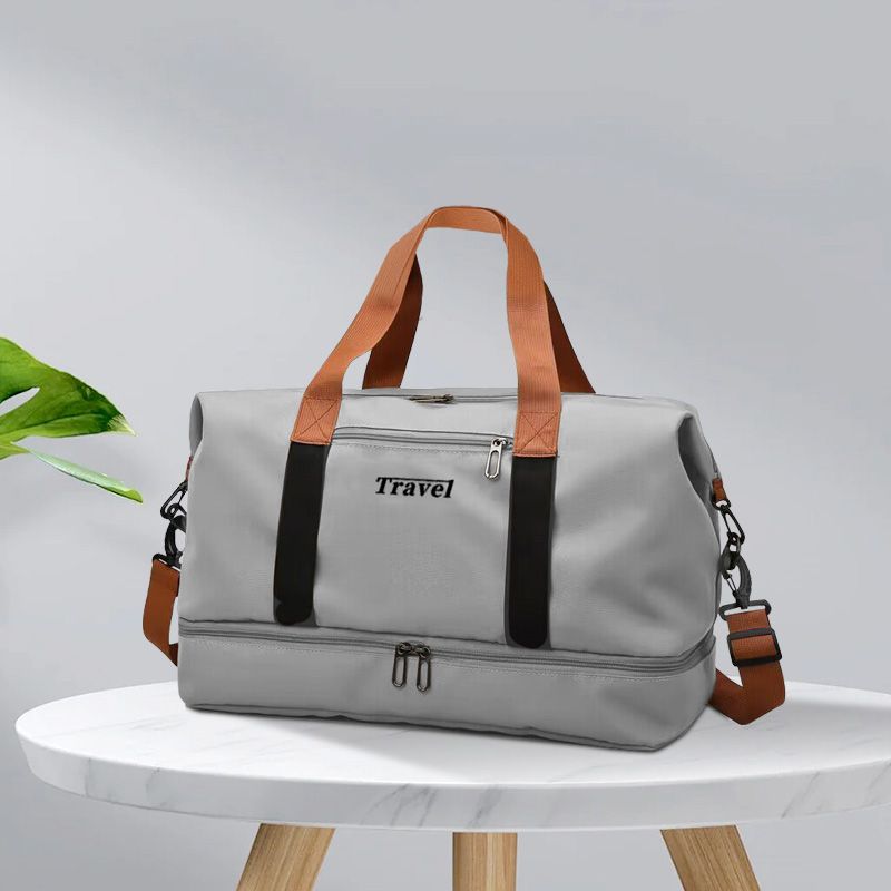 

Летние каникулы студенческая дорожная сумка портативная спортивная фитнес-сумка командировка багаж большая вместимость сумка для хранения одежды серый