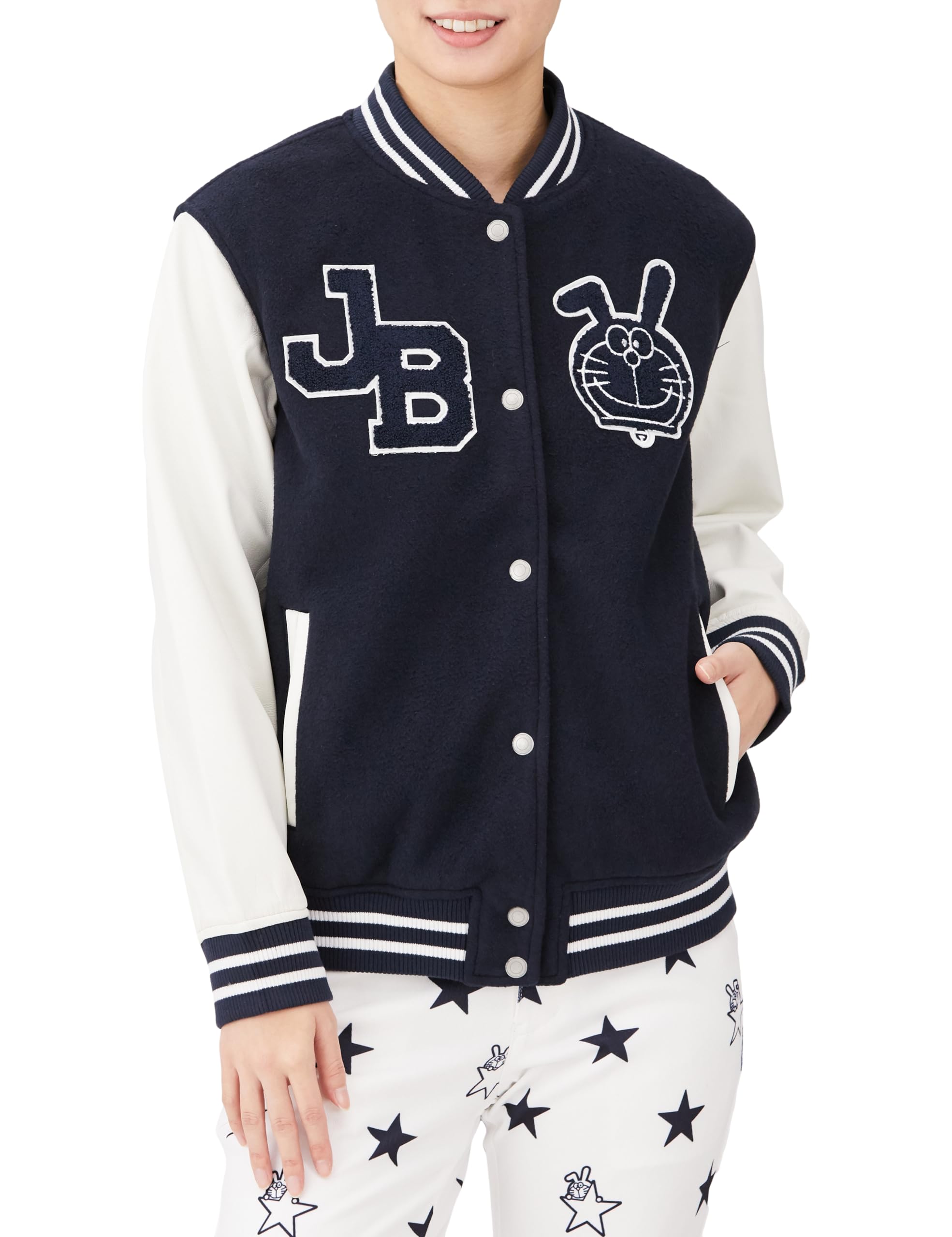 

full zip blouson Golf outerwear 1 [Jack Bunny] Women s [Doraemon series] (mesh lining) / / 263-3220058 120_Navy [M]