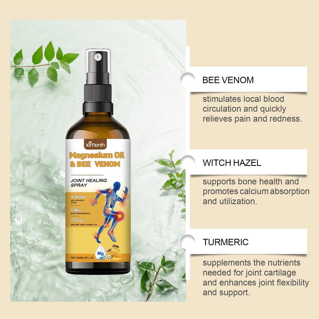 XIMONTH Bee Venom Body Care Spray Relieves Discomfort In Wrists and Knees, Daily Massage Skincare Spray 60ml