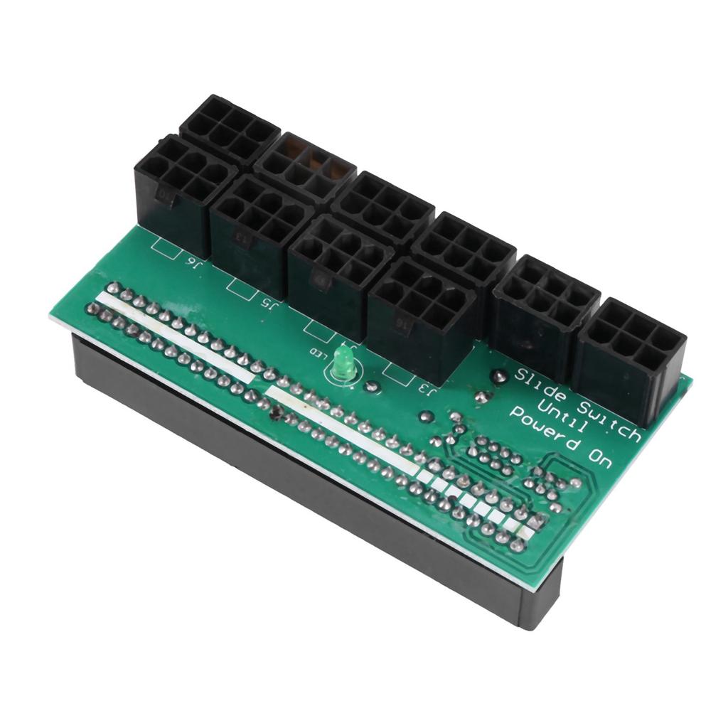 Breakout Board 1600W for ETH ZEC Mining Server Power Supply Adapter GPU PSU 10x6Pin Hub for BTC Mining