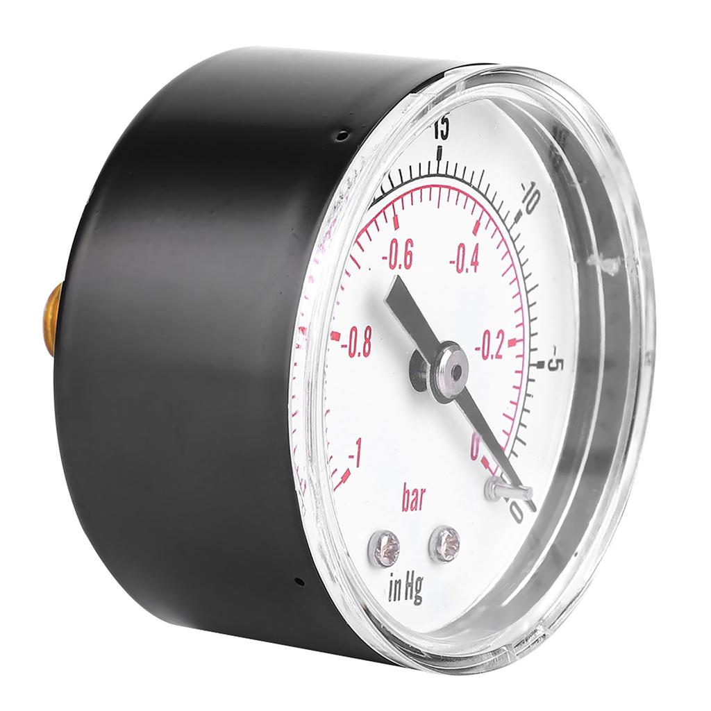 Vacuum Gauge 50mm 18 BSPT Back Connection 10Bar 300inHg Air Water Oil Gas