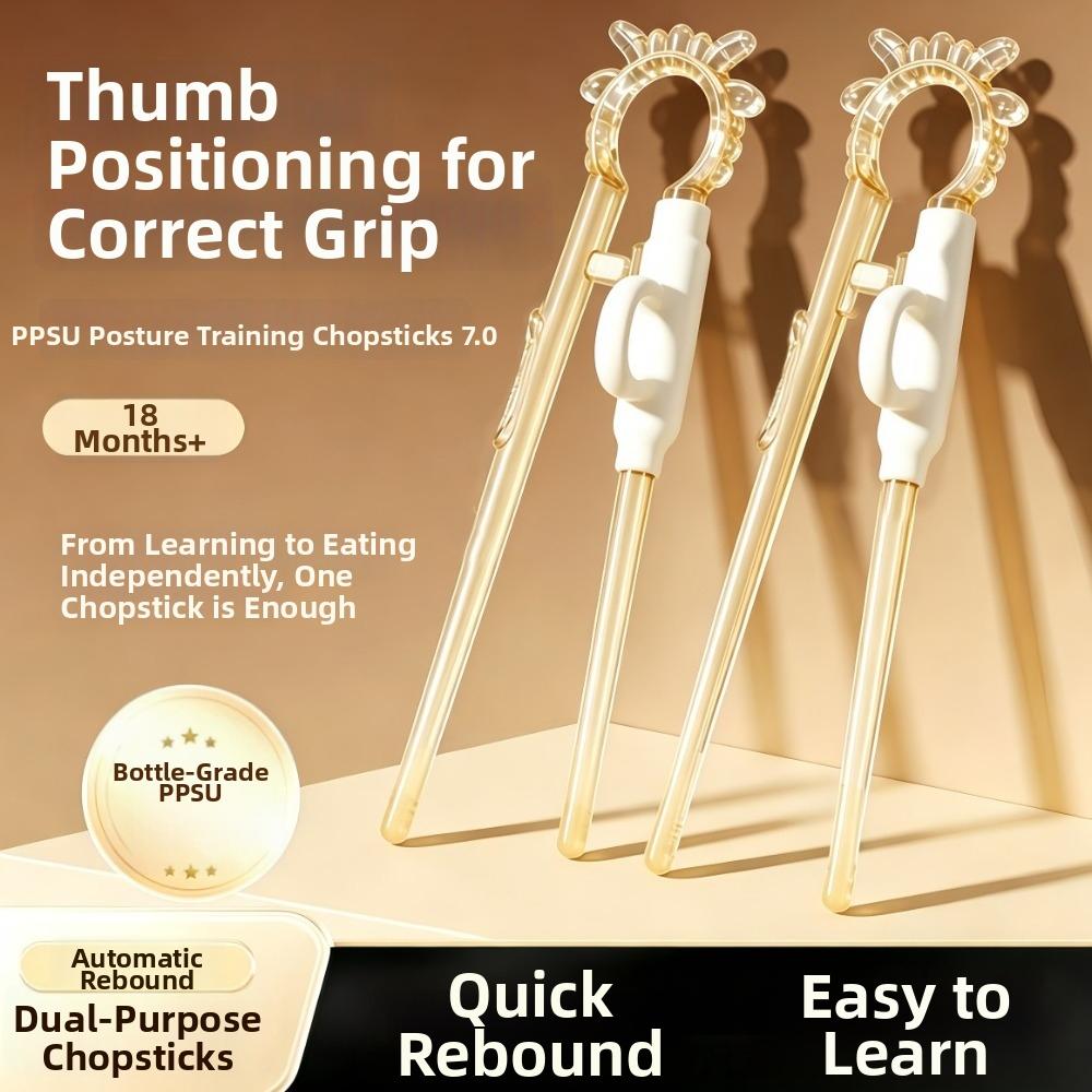 1/2PCS Transparent Design Kids Training Chopsticks Cartoon Shape Toddler Chopsticks Baby Learning