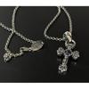 Used Necklace Silver Tiny Filigree Cross Stamped Silver925