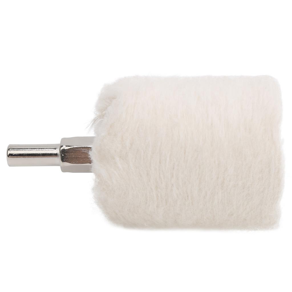 White Cloth Polishing Wheel Cylindrical Type Electric Drill Grinding Tools with Handle40mm