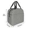 Vertical And Horizontal Diagonal Stripe Design Pattern Insulated Lunch Bag for Women Children Food Boxes Thermal Lunch Box Tote