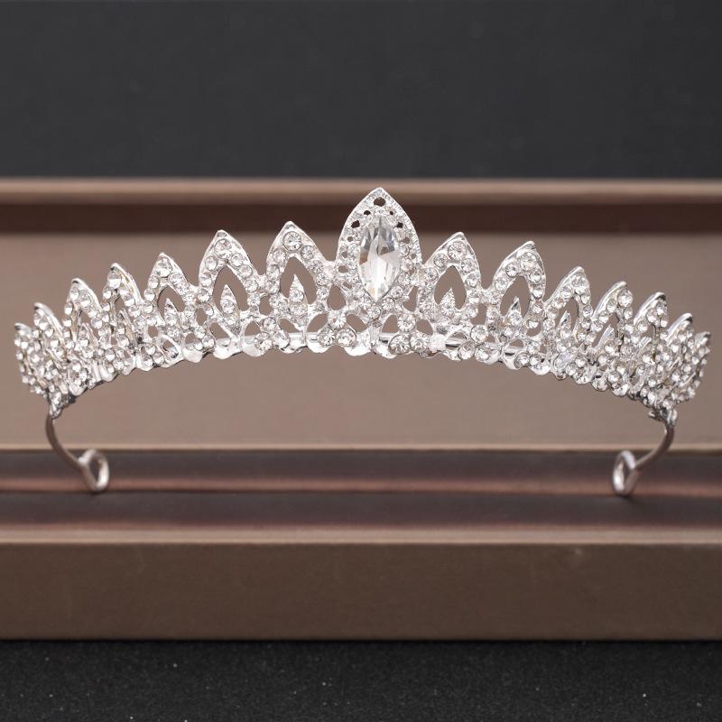 DIEZI Elegant Luxury Girls Crystal Bridal Tiara Crown Birthday Party New Fashion Bride Queen Headbands Hair Jewelry Accessories