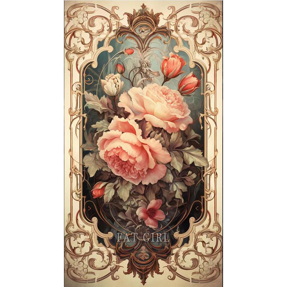 Retro Poppy Flower Diy Diamond Paintings New Collection 2023 Peony Cross Stitch Kit Full Drill Mosaic Large Size Home Decoration