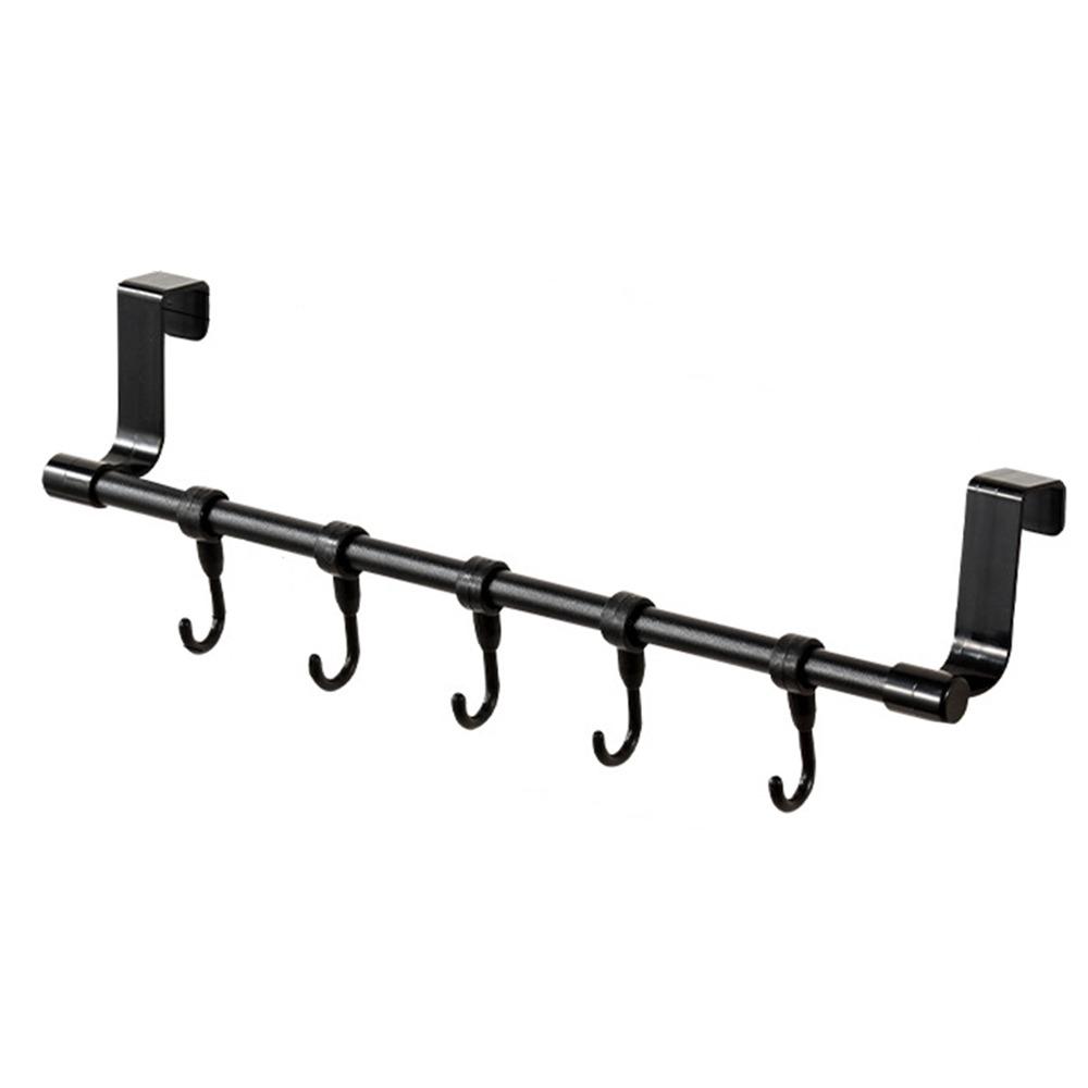 New Multi-purpose Towel Rod Punch-free Towel Storage Bar Over Cabinet Towel Rack with Hook Door Hanging Towel Racks