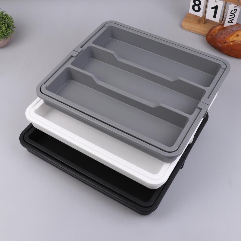 1Pcs Expandable Cooking Utensil Tray Utensil Organizer For Kitchen Drawers Adjustable Cutlery Silverware Flatware Holder Tool