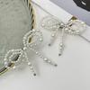 Temperament Imitation Pearl Bow Pants Anklet Decoration, Fashionable Metal Pin Pants Shortened Foot Decoration