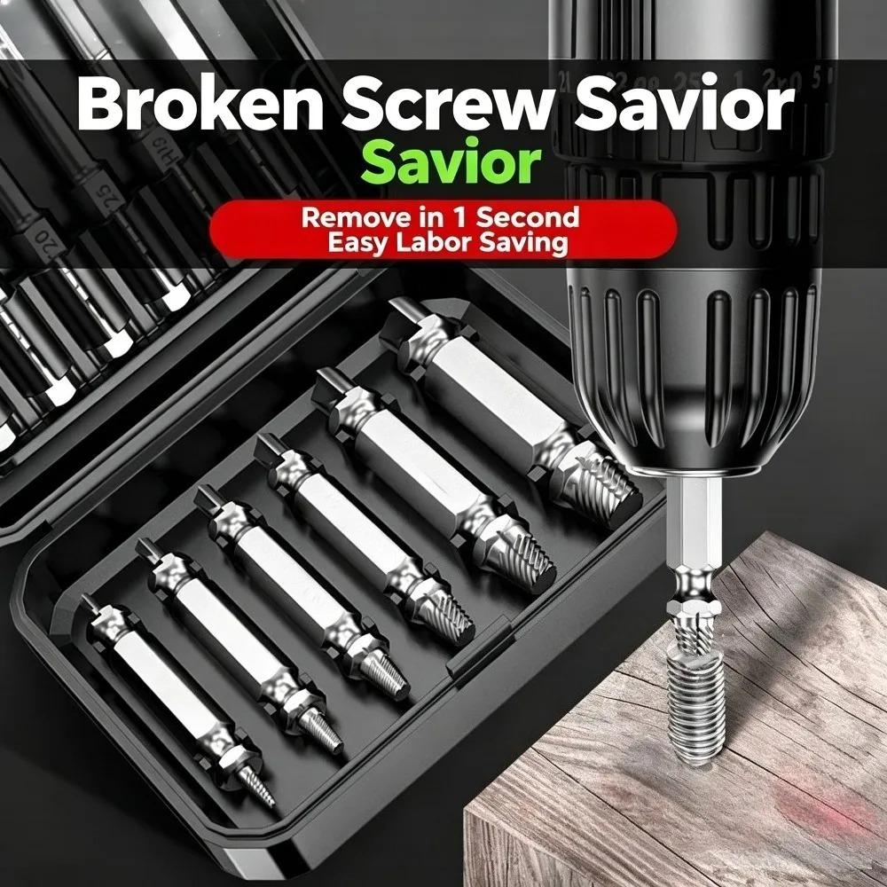 Damaged Screw Extractor Set Double Head Broken Bolt Remover Stripped Screw Easy Out Removal Tool for Stud Demolition Disassembly