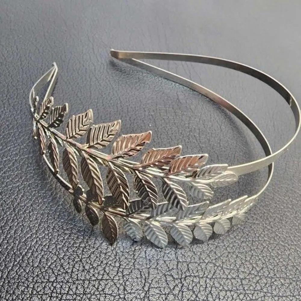 Silver headband, laurel wreath, tiara, self-wedding