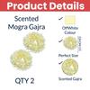 RSINC Scented Mogra Gajra Hair A Fake Gajra Scrunchies Rubber Band - Premium & Voluminous, White Pack of 2 Mogra Gajra Hair Accessories