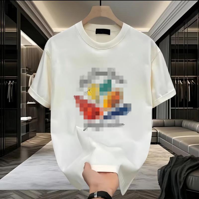 American Trendy Brand Pure Cotton Men'S Printed Short-Sleeved T-Shirt Trendy Men'S And Women'S Versatile Round Neck T-Shirt Men'S