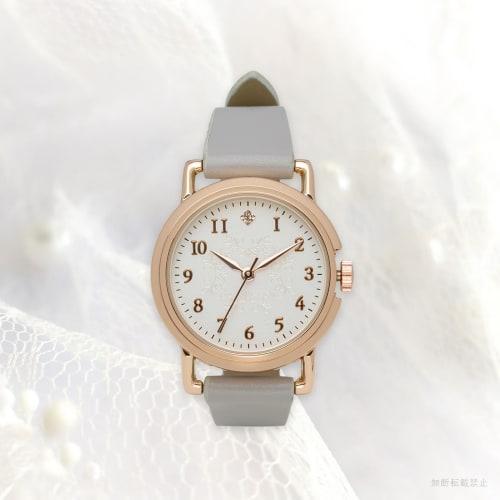 Fieldwork Women's Analog Watch with Leather Strap, Cool Gray, Maska JN016-4