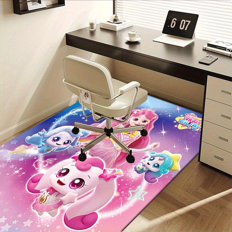 Office Carpet: Wonderful and cute cartoon characters decorative carpet, protection under sofa chairs - soft and non-slip, magic star pattern