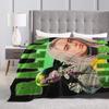Aesthetic Bootleg B-Billies Eilish Hip Hop Blanket Fleece Decoration   Super Warm Throw Blankets for Sofa Office Bedspread