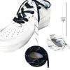 Ploché tkaničky s diagonálními tečkami, šířka 1 cm, s dvojitým proužkem pro sportovní, volnočasové, plátěné a skate boty.