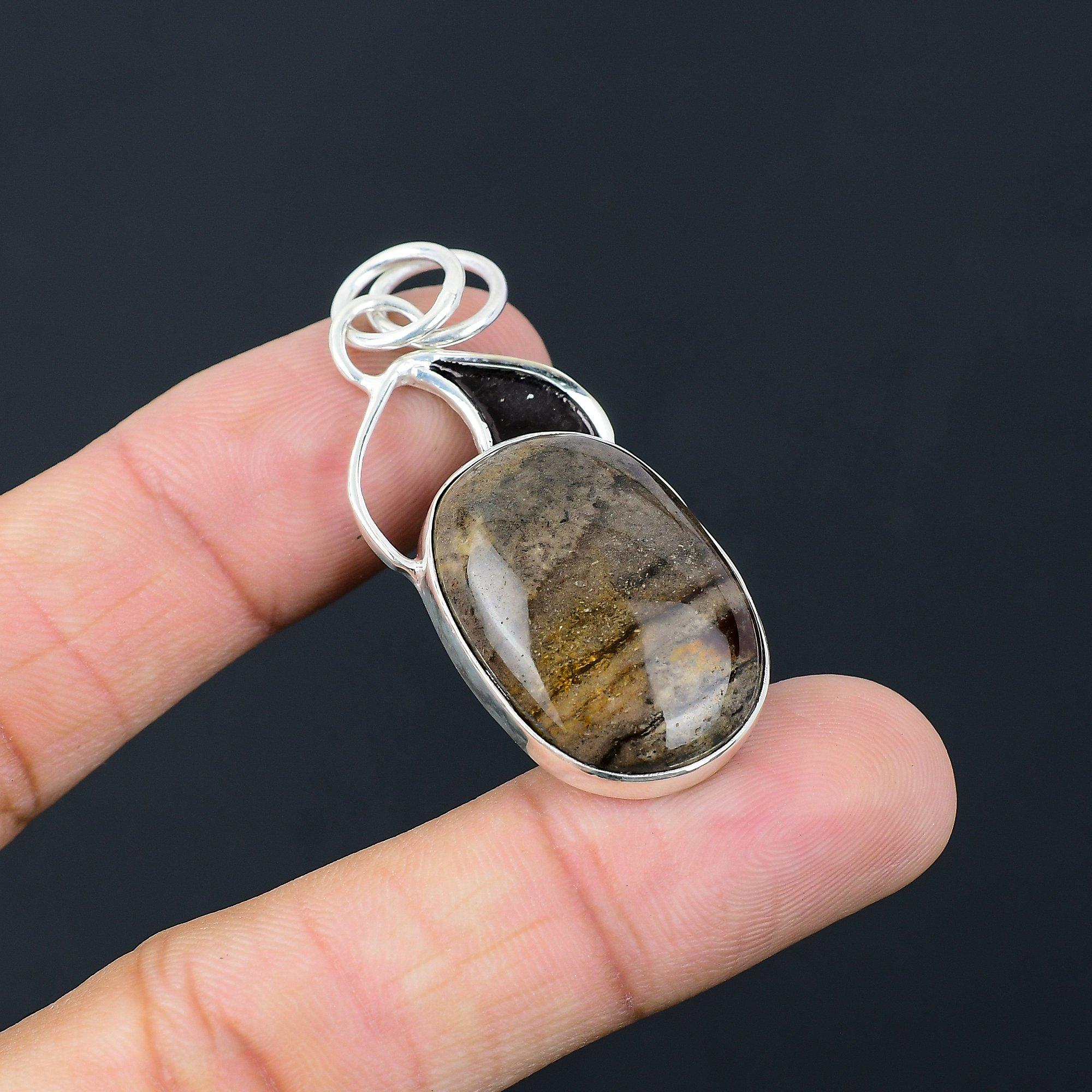 

Honey Dendrite Opal Stone Engagement Daughter Anniversary New Pendant 925 Silver