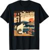 Ukiyo-e Art Kanagawa Vintage Japanese Tattoo Cat Graphic T-shirt