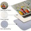 Vegetable Character Design Long Kitchen Mat, Non Slip Floor Mat for Entryway Hallway Bathroom and Laundry Room, Home Decor