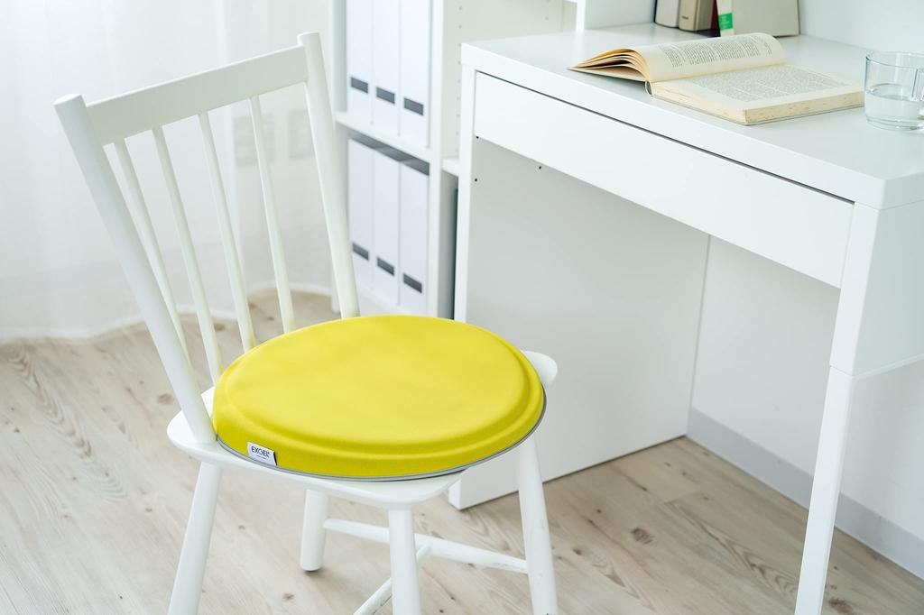 EXGEL Kaji Cushion Maru Punifit Lemon Gel Cushion Made in Japan Chair Dining Sofa Cushion Zabuton Work from Home / PUN22-LE