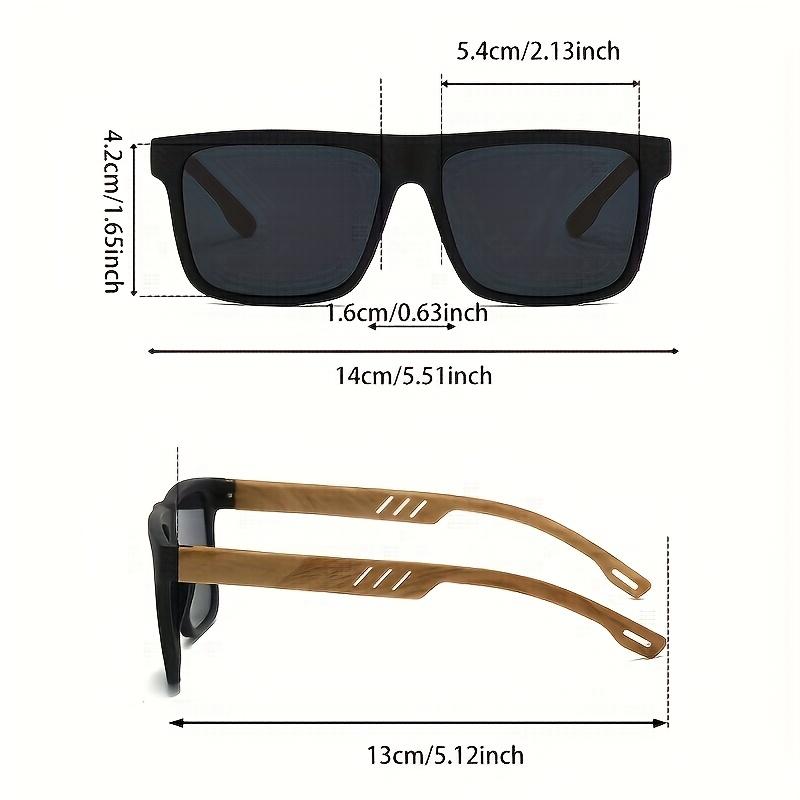 [Lightweight Design] Vintage Woodgrain Casual Travel Eyewear, Ultra-Light PC Frame with AC Lens, Fashionable Unisex Design