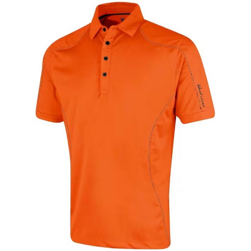 Island Green Mens Topstitched Golf Polo Shirt